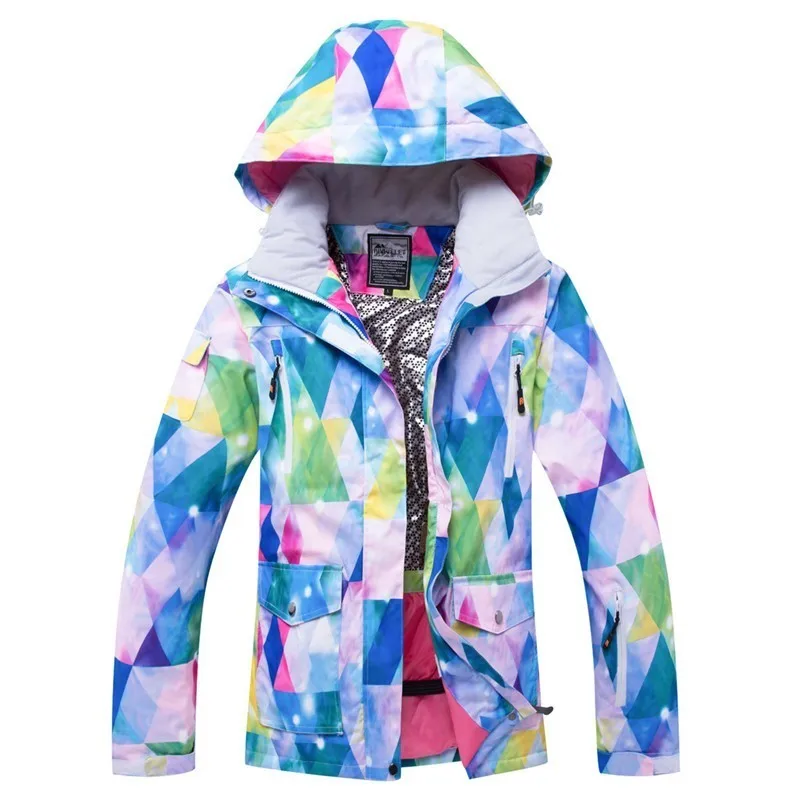 

Women Ski Suits Female Windproof Waterproof Thick Warm Warm Breathable Winter Skiing Jacket with Hood