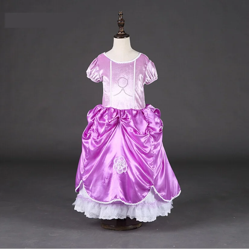 Розничная продажа фиолетовое платье Новинка 2017 года популярное для девочек