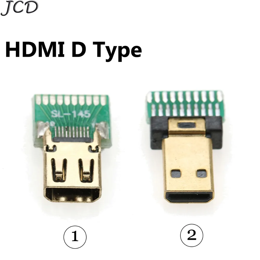 JCD 1pcs Micro HDMI connector female D TYPE tester with PCB board HDMI