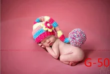2015 Soft New newbosrn Baby Costume Photography Prop Colorful long Flower font b Hat b font