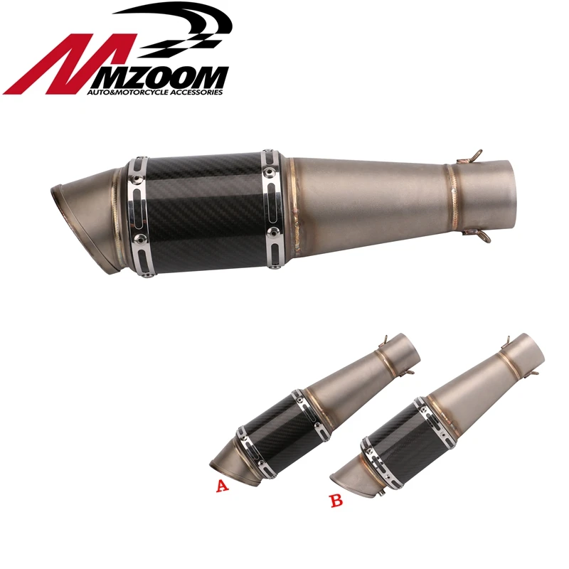 Buy 51mm Universal Motorcycle Exhaust Pipe Real Carbon
