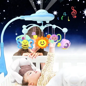 

New Mobiles Baby Rattle With Projection Stars Rotating Music Newborn Bed Bell Children's Toys For Christmas Birthday Gift Toys