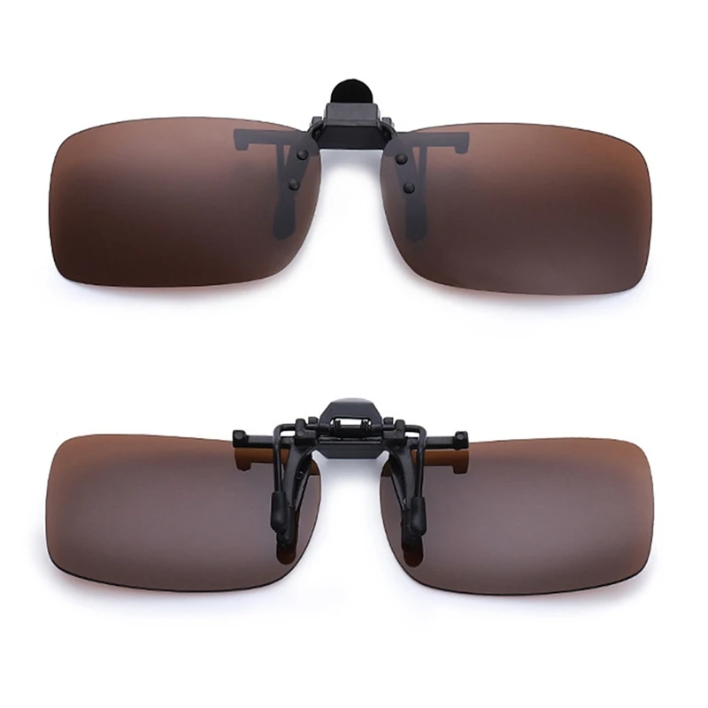 Clip On Sunglasses Driving Night Vision Lens Sun Glasses For Men Women With Case & Glasses Cloth Clip On Sunglasses Driving Night Vision Lens Sun Glasses For Men Women With Case & Glasses Cloth