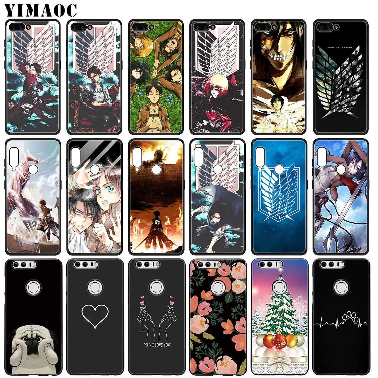 Мягкий силиконовый чехол YIMAOC Attack on Titan Mikasa для Huawei Honor 20 Pro 8C 8X 8 9 9X 10 Lite 7X 7A