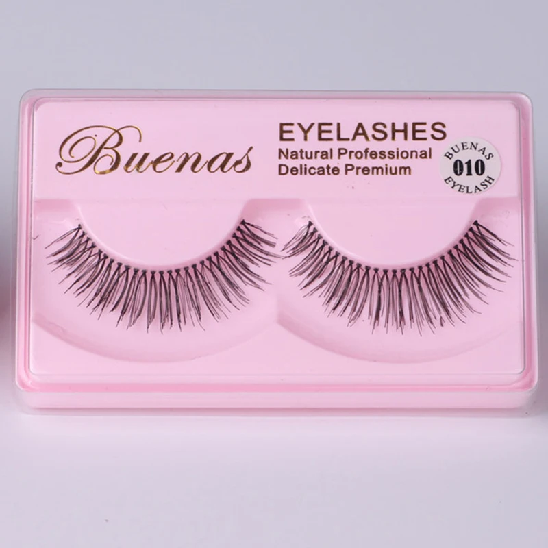 

Wholesale False Eyelashes Handmade Transparent Stalk Soft Cotton Thread Eyelashes Extension Natural False Eyelashes Pink Box Kit