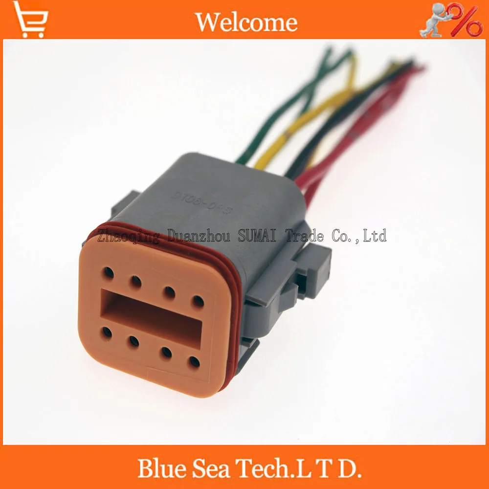 5 PCS Deutsch DT06 8S 8 Pin font b Engine b font Gearbox electrical connector with