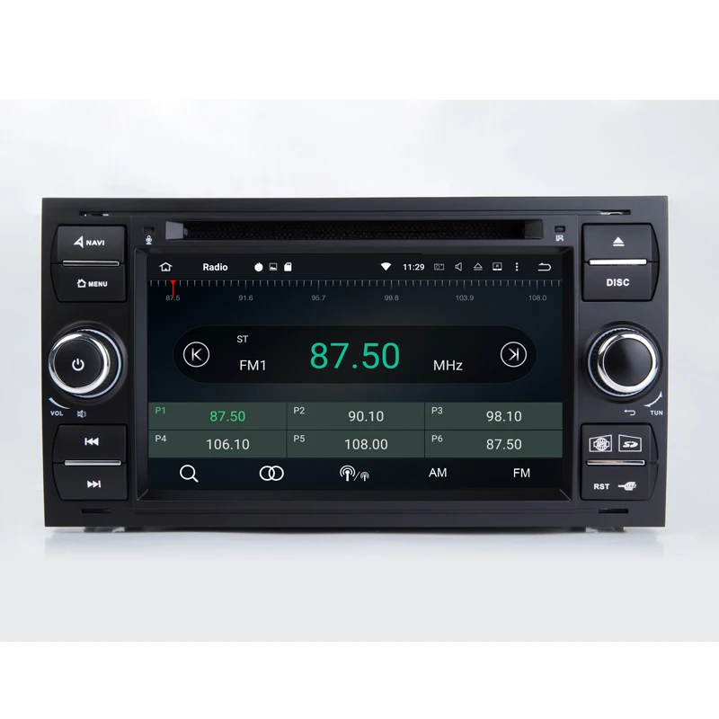 Best HIFIF 2 din Android 8.0 Car DVD GPS for Ford Focus S-max Transit Fiesta Galaxy Fusion Connect Headunit with 3G/WIFI Radio OUT 1