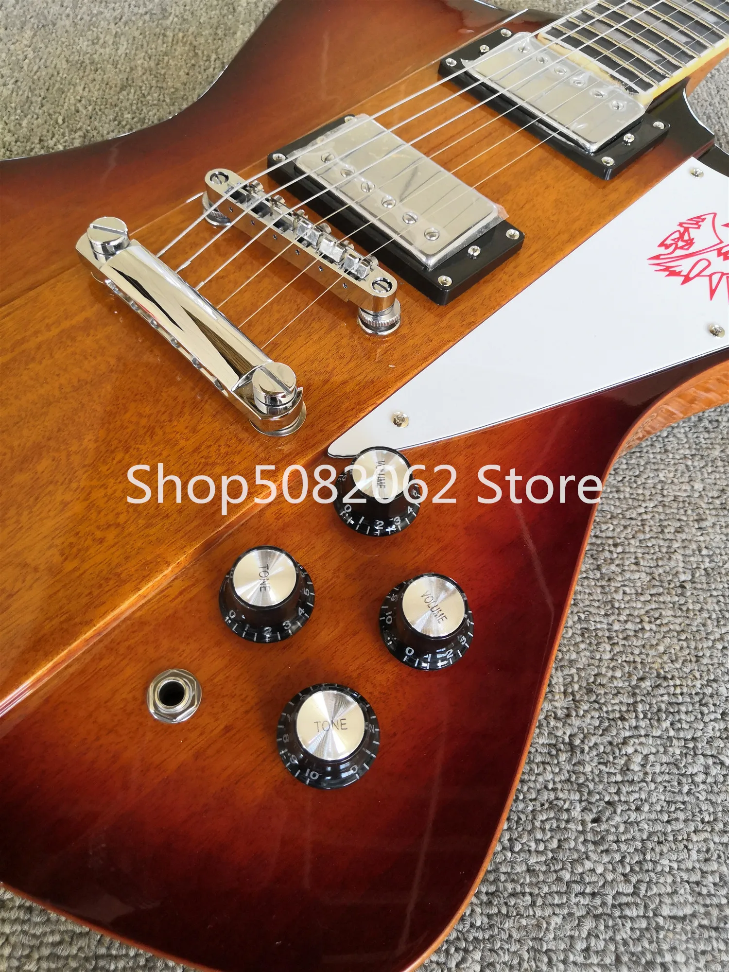 Изготовленная на заказ электрическая гитара Sunburst Fire bird технические