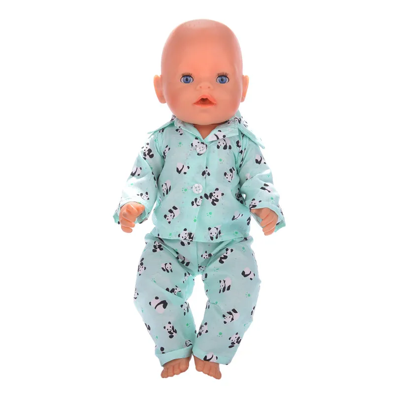 Кукольная одежда, пижамы, 15 видов стилей, милые ночные рубашки с рисунками животных, для 18 дюймов, американская кукла и 43 см, кукла для новорожденных, для поколения девочек