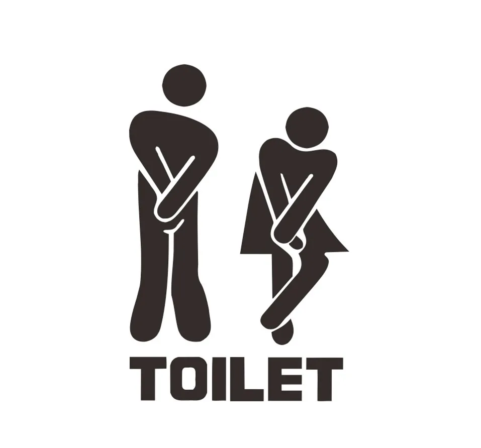 Toilet Seat Entrance Sign Wall Sticker Vinyl Art Removable Bathroom