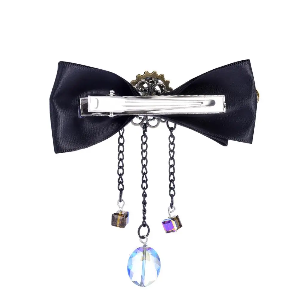 Stylish Women Girls Hairpins Bow Knot Barrettes Craft Skull Decor Shine Hair Clip Clamp High Quality Hair Decoration Accessories