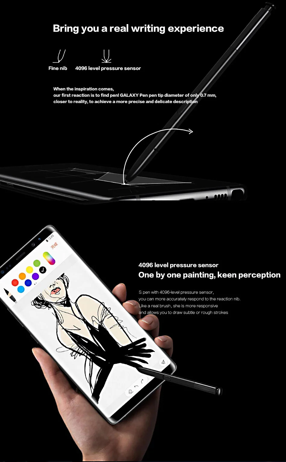 5Samsung Galaxy Note 8 Pen Touch S pen stylus S Pen Stylus Active Pen Needle Original Note8 N950 N950F N950FD N950U N950N N950W