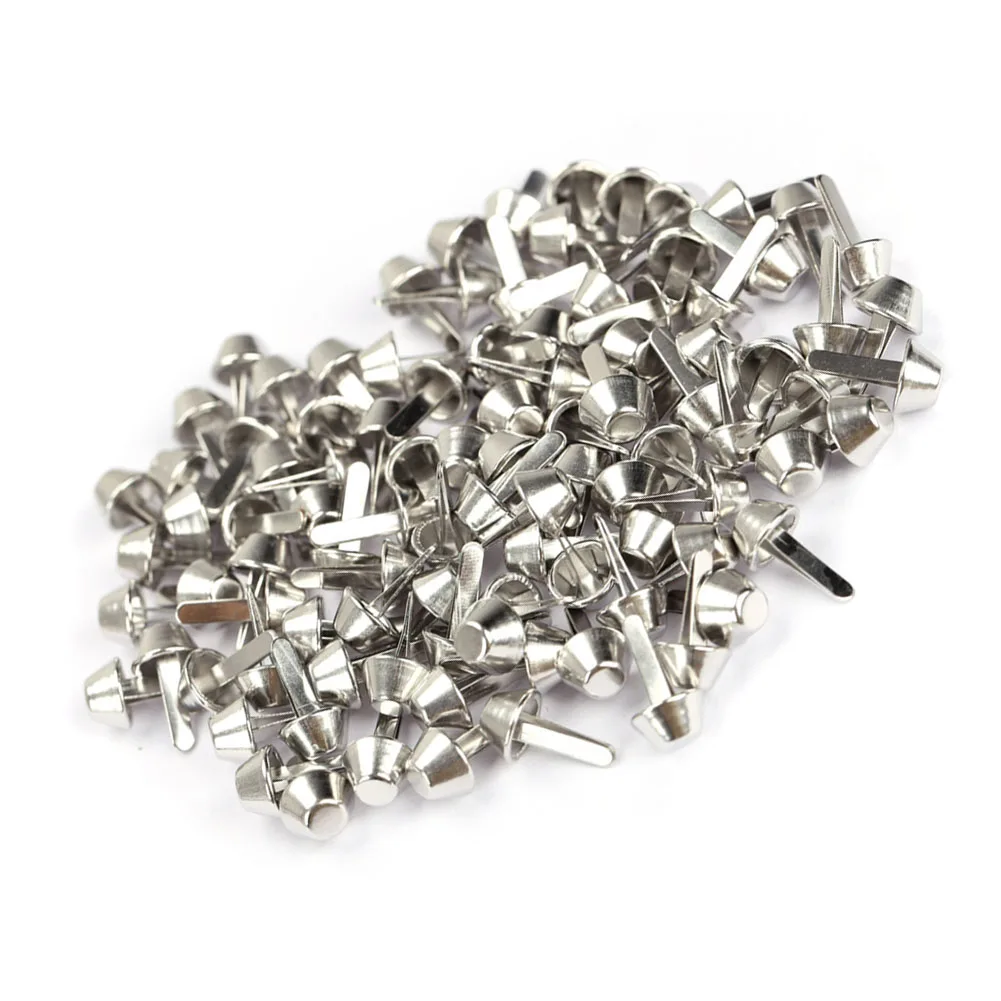 

HOBBAGGO 100Pcs Flat Head Rivets Spikes Stud DIY Punk Bag Belt Leathercraft 10mm E2shopping New