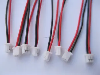 

50 pcs 1.25mm Pitch 2 Pin Female Connector with 28AWG 150mm Leads Cable