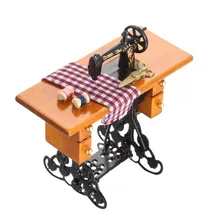1 12 Pretend Toy Vintage Miniature Sewing Doll Machine Furniture Toys for Doll House Decor Children