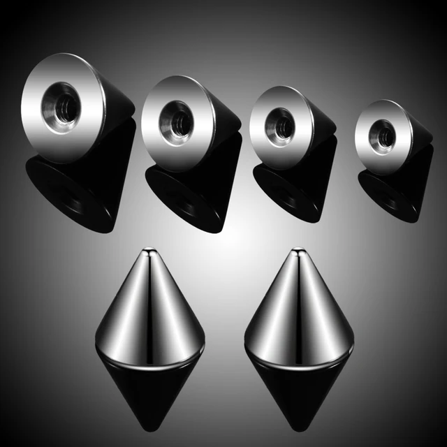 100Pcs/lot 16G 14G Steel Screw Cone Replacement Accessories Eyebrow Tongue Belly Piercing Lip Nose Septum Ring Body Jewelry 6
