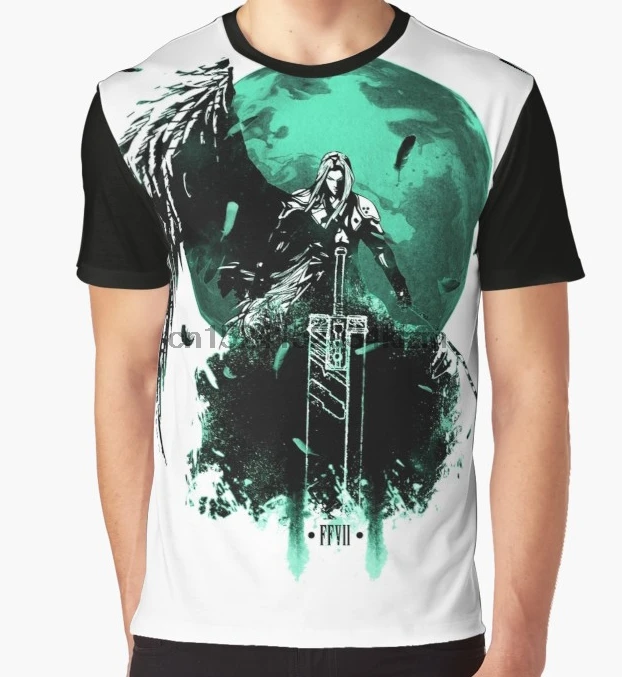 

All Over Print T-Shirt Men Funy tshirt Final Fantasy VII Short Sleeve O-Neck Tops Tee women t shirt