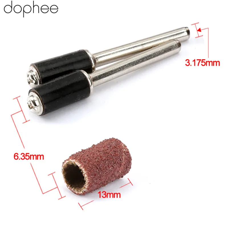 Dophee 100 шт. 1/4 дюйма зернистость 80 # шлифовальные ленты W 10 оправка 1/8 роторный