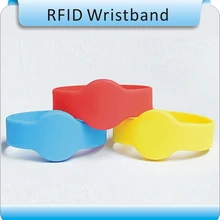 100 шт./лот 125 кГц силиконовый браслет rfid с TK4100 синий/красный/желтый
