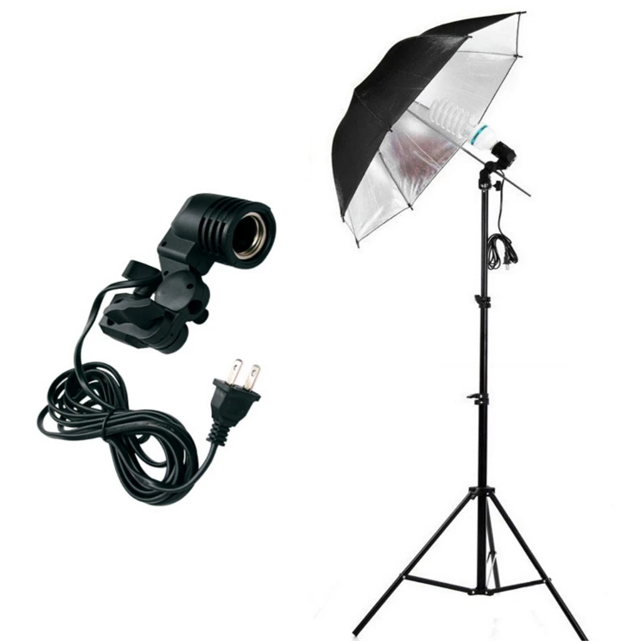 

Photo Studio Lighting Kit With1* 2.2m Light Stand +1*85cm SoftLight Umbrella +1*E27 Swivel Lamp holder