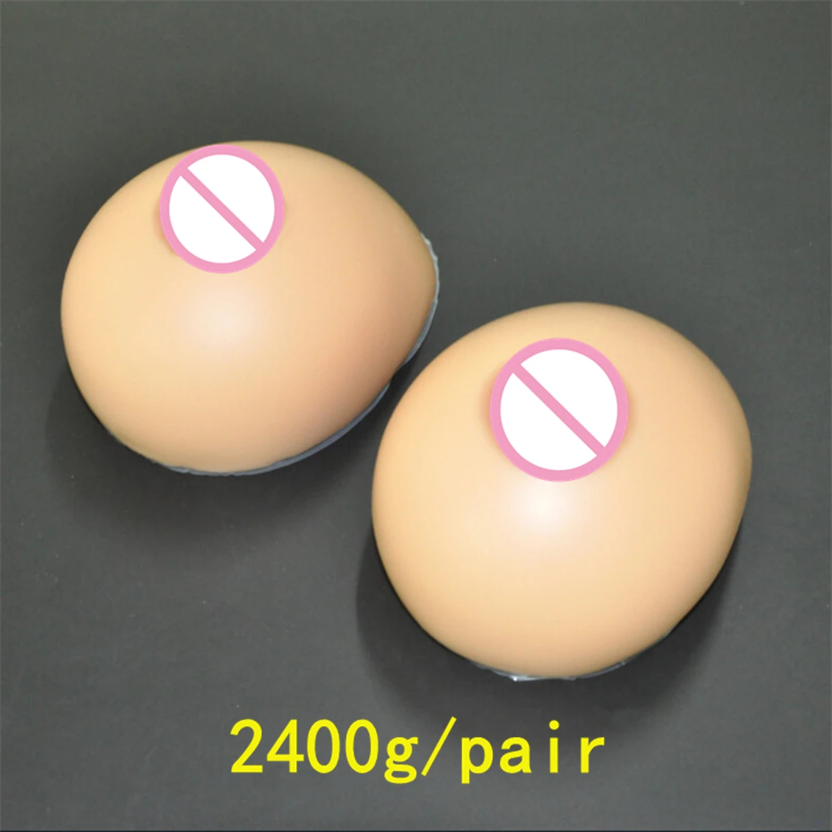 

False Breast-Prosthesis 2400g/pair Brown Realistic Boocs Artificial Breast Crossdresser Adhesive Breast