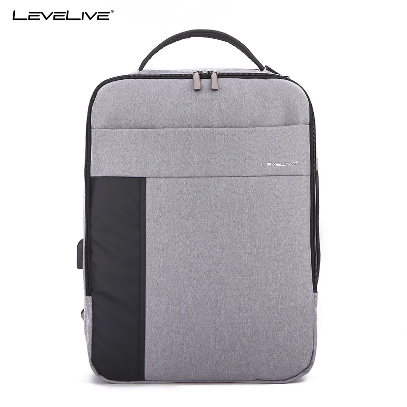 

2018 New LeveLive Brand Backpack for 15.6" Laptop Men Women USB Multifunctional Trip Bagpack Bag Waterproof Mochilas Male Female