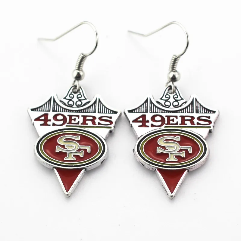 5pair/lot USA Team San Francisco 49ers Earrings charms for Fashion Jewelry Earrings Football Fan