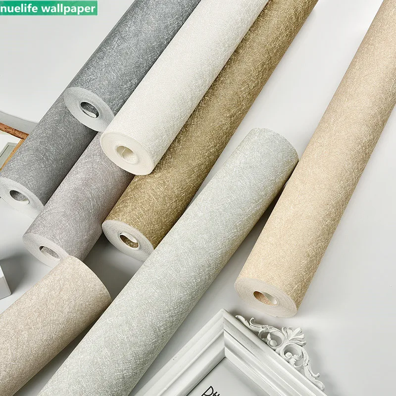

0.53x10m Nordic style simulation silk material non-woven wallpaper bedroom study living room wall waterproof wallpaper