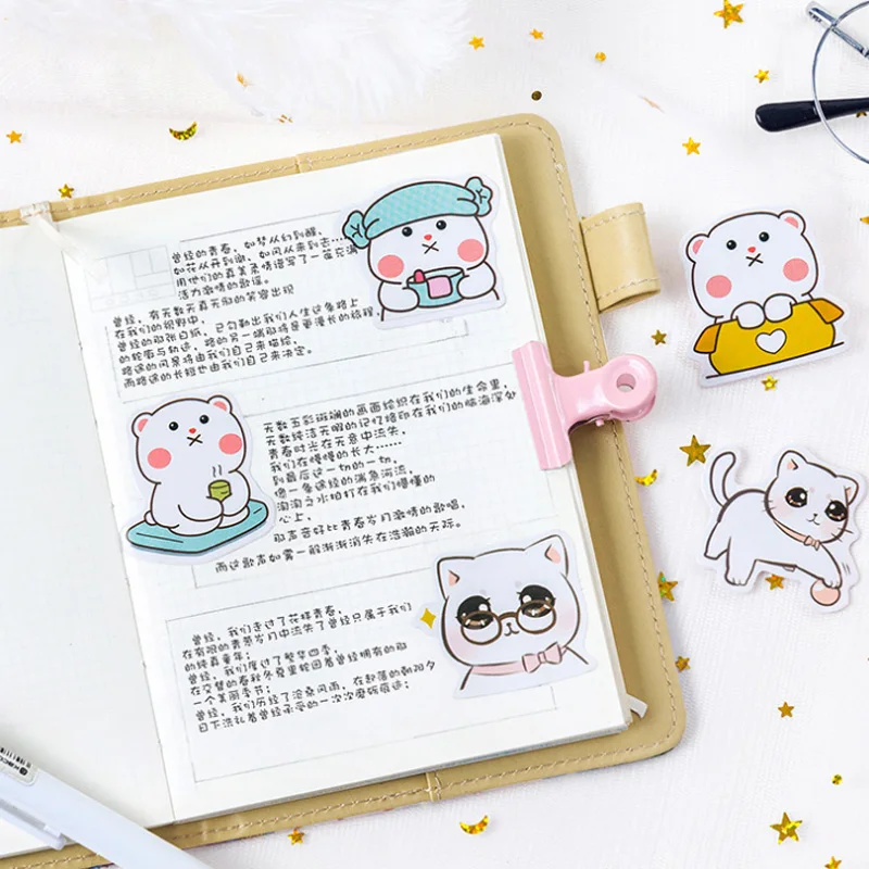 45pcs//set Cartoon Animal Paper Sticker Decoration DIY Ablum stickers ks