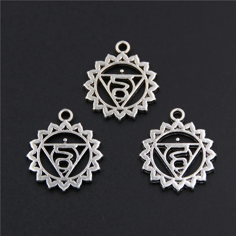 7 шт. серебряные подвески чакры для йоги|chakra charms|chakra pendantpendant chakra |