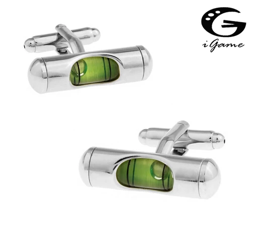 Goede IGame Factory Supply Niveau Manchetknopen Kwaliteit Messing Materiaal Groen Functionele Gradienter Ontwerp Gratis Verzending