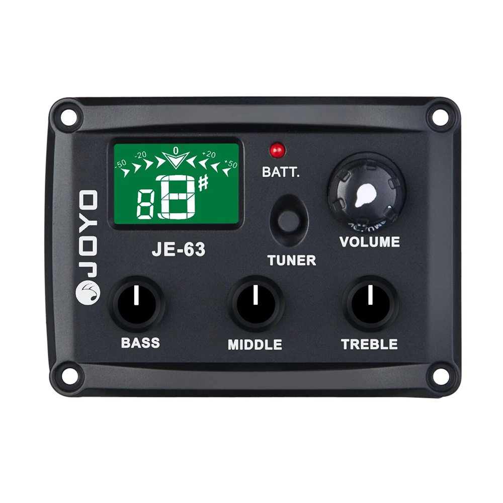 

JOYO JE-63 Ukulele 3-Band EQ Equalizer Musical instrument Preamp Piezo Pickup with Tuner Mini ukelele only UKE Free Shipping