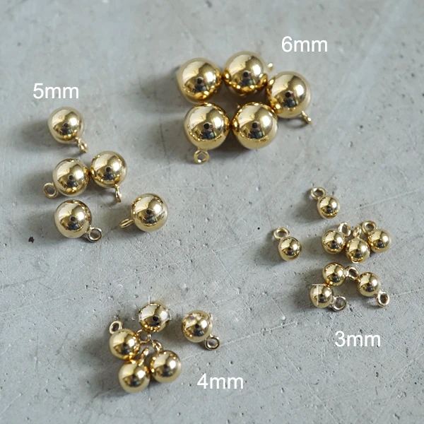 

PINJEAS 5pcs 14k gold fillied beads small pendant with ring Pendant for necklace bracelet diy jewelry findings