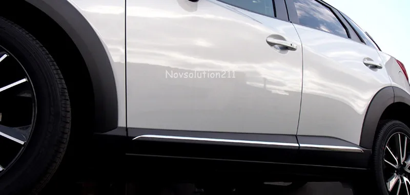 

For Mazda CX-3 CX3 2015 2016 2017 2018 Exterior Car Styling Accessories Side Door Body Side Molding Trim 4pcs