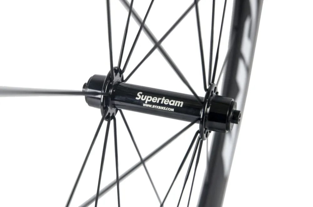 Superteam 60 мм clincher полностью Углеродные велосипедные колеса 700C clincher колеса