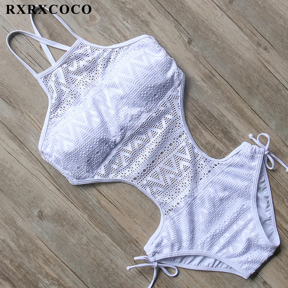 RXRXCOCO сексуальный цельный купальник Женский комплект бикини с открытой спиной