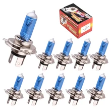10 шт H4 100 W 24 V галогенные фары автомобиля лампы высокой мощности лампы огни автомобиля авто фары 5000 K белый
