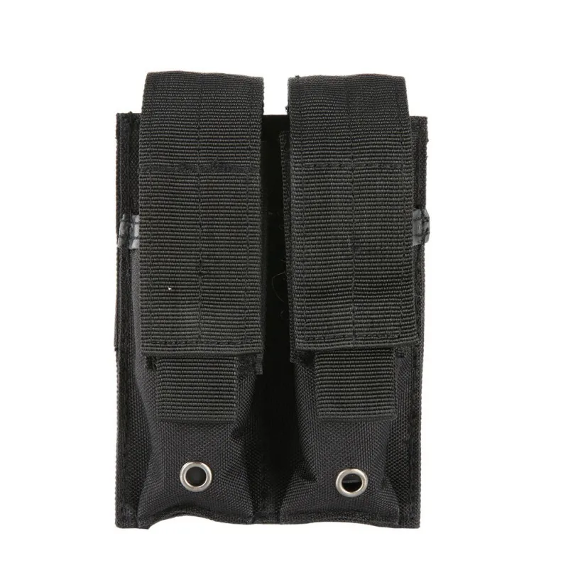 Multicolor Nylon 600D Tactical Molle Dual Double Pistol Mag Magazine Pouch Close Holster 9MM Outdoor Airsoft Combat Military