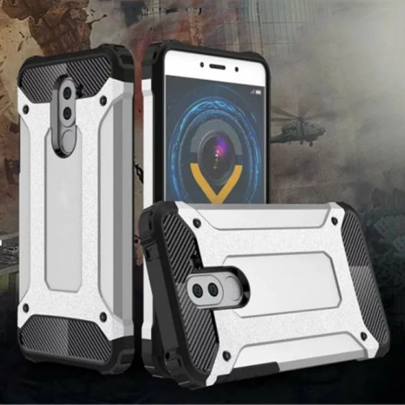 

PC+TPU Hybird Protective Cases For Huawei Honor 6X BLN-AL10 within Heat Radiation Nets Precise Holes Outdoor Shockproof Cases