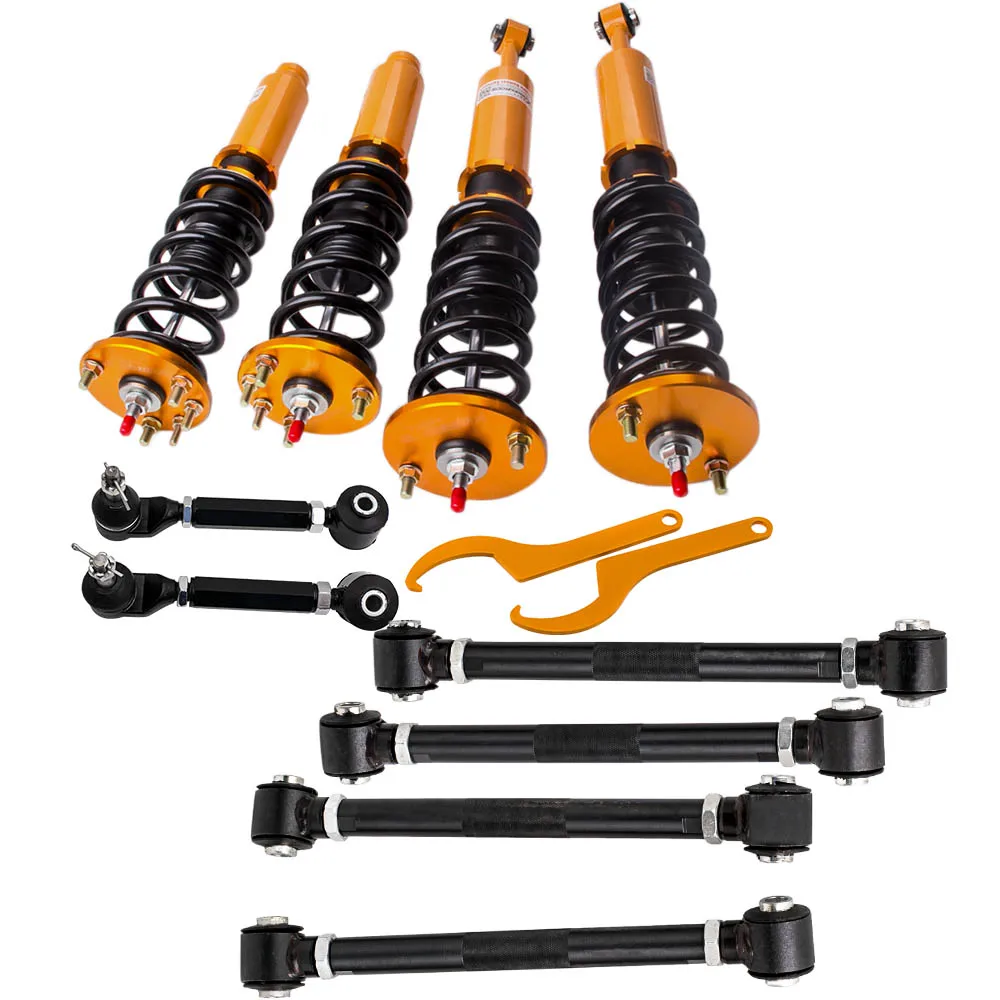 TRQ Shock Strut Loaded Spring Assembly Front Rear Kit Set of 4 for FX35 FX45 New
