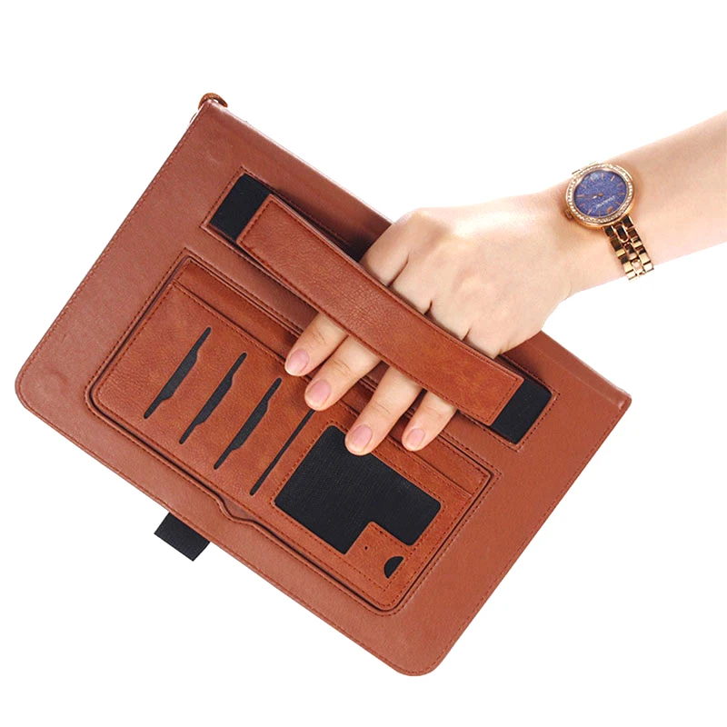 

Protective Smart Cover For Apple iPad Pro10.5 Air 1 2 Case For iPad 9.7 2017/2018 Hand Belt Holder Stand Case For iPad Mini 1234