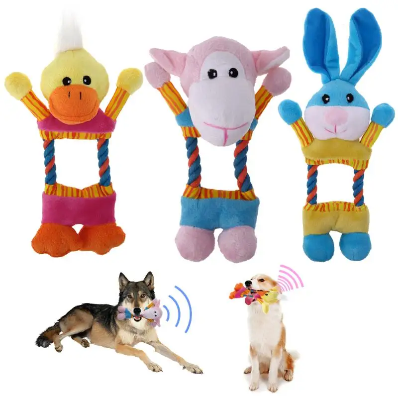 Интерактивный плюшевый игрушки для собак для маленьких больших собак щенков в форме животного звук жевания пищалка Игрушка Щенок Кошка игра забавные товары для домашних животных
