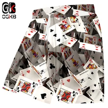 OGKB бренд покер пляжные шорты для мужчин карты Scanties 3d всего тела печать войны Спорт Бег крутой Harajuku 6XL