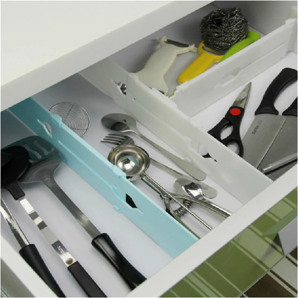 Retractable Adjustable Stretch Plastic Drawer Divider Organizer Storage
