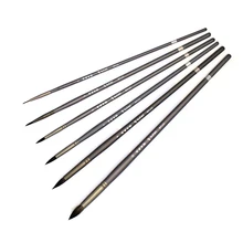 6 шт Профессиональный набор белка волос Круглый заостренный художественная кисть Ручка гуашь масляная живопись товары для рукоделия акриловая художественная кисть