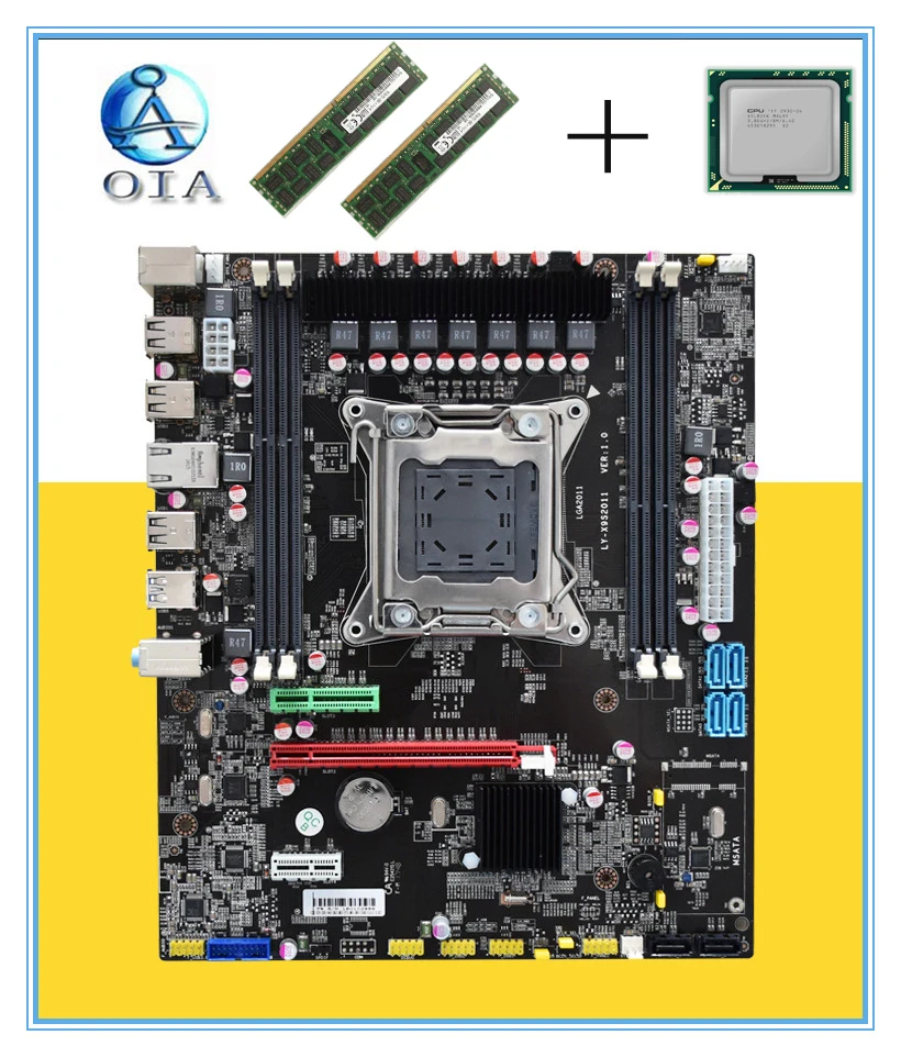 

New motherboard X79 with E5 2660+8G(4G*2)ram Set LGA 2011 DDR3 ATX mainboard desktop motherboard