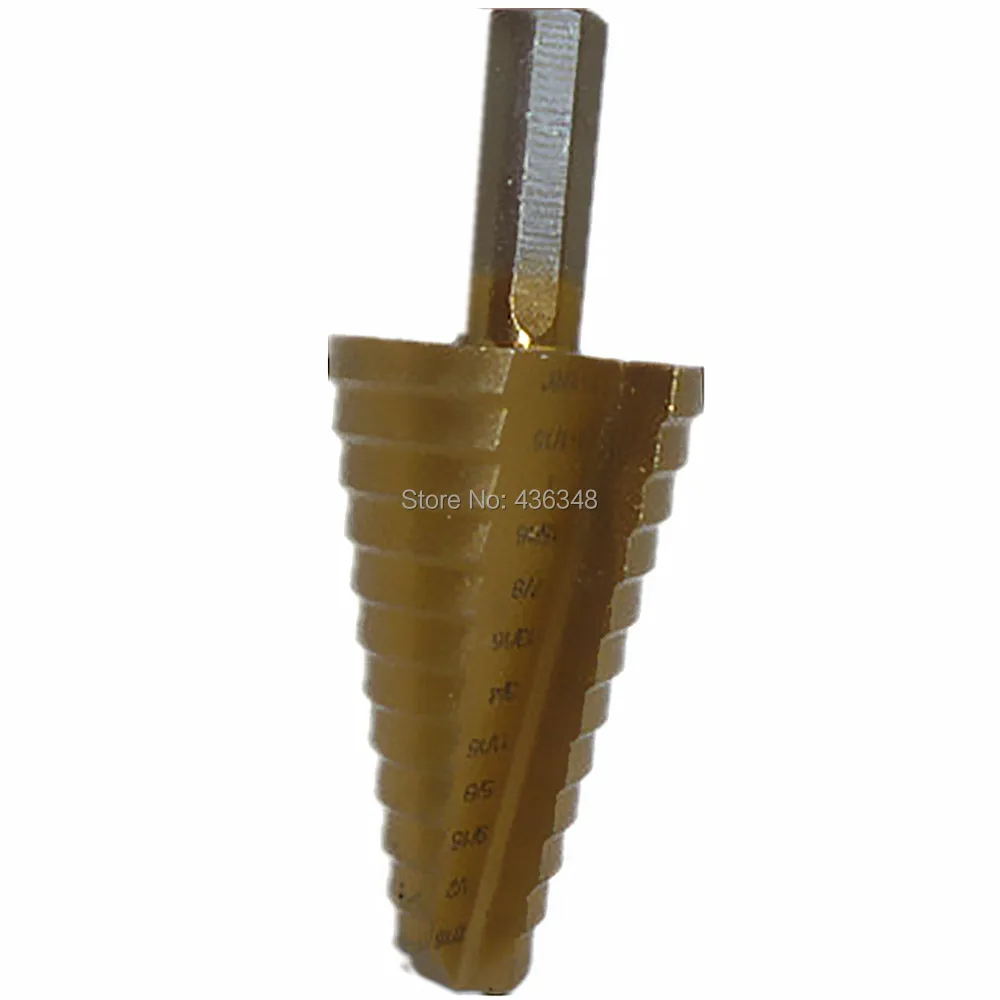 Step Drill Titanium Bit 12 Sizes 7/16 1 1/8" Step Drill Bit Reamer Hss