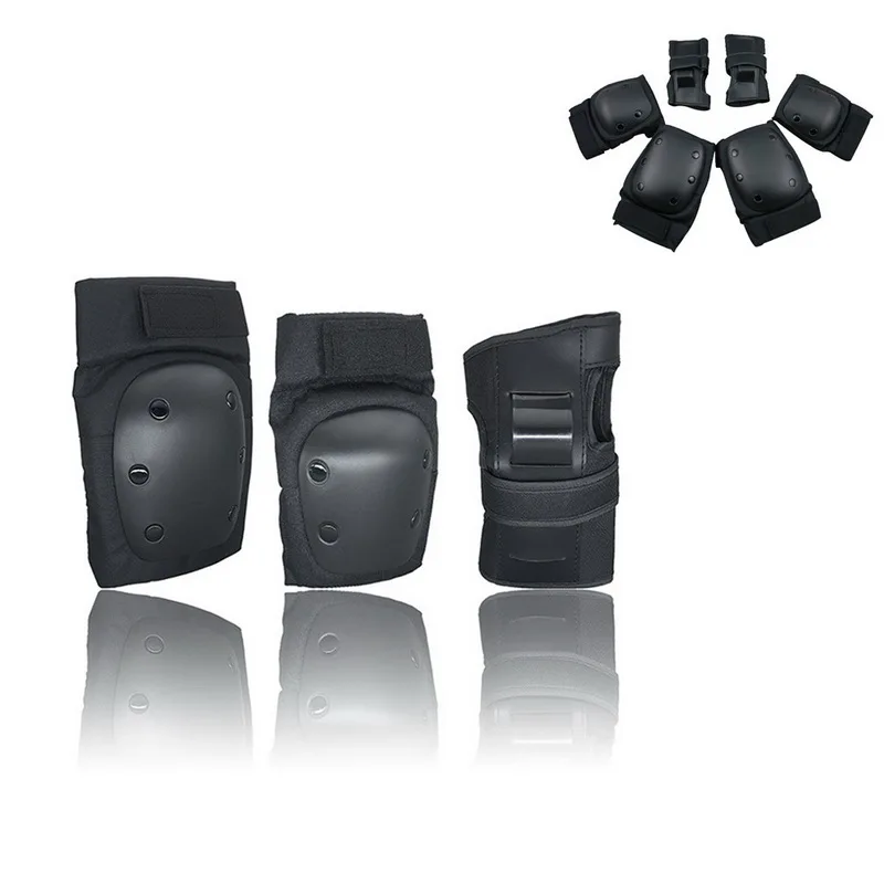 6 PCS Set Child Youth Adults Safety Protective Gear Adjustable Knee Elbow Pads Wrist Brace for Cycling Skating Rollerblading