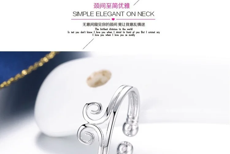 OMHXZJ Простые Модные Милые винтажные оливковые ветки OL подарок 925 стерлингового серебра женское кольцо с изменяющимся размером RG40
