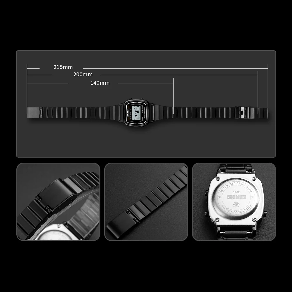 SKMEI LED 1252 женские часы спортивные модные брендовые электронные наручные из